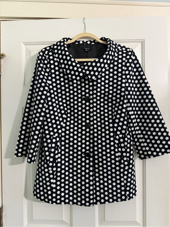 Rafaella Jackets & Blazers - Rafaella Black & White Polka Dot Jacket Blazer Medium